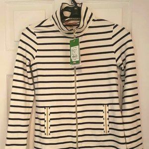 New with Tags Lilly Pulitzer Bennet Zip Up in Coconut Shell Stripe